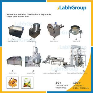 Automatic vacuum fried fruits _ vegetable chips production line